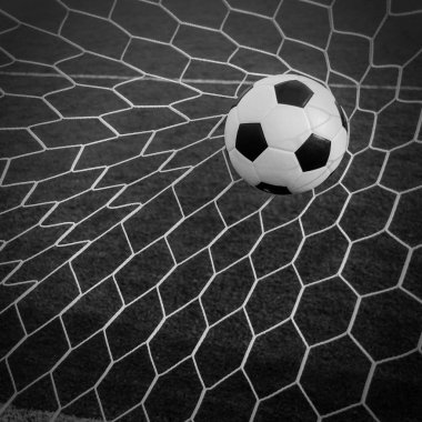 futbol futbol gol ile yeşil çim alan net.