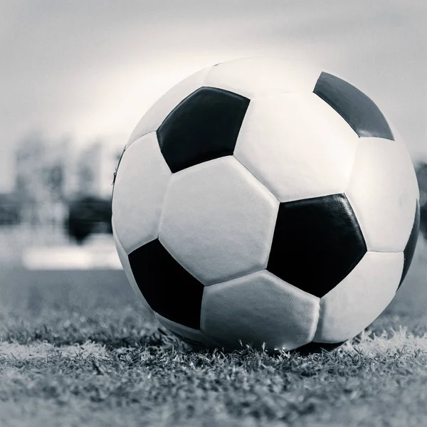 Fútbol Fútbol en la hierba verde del campo de fútbol . — Foto de Stock