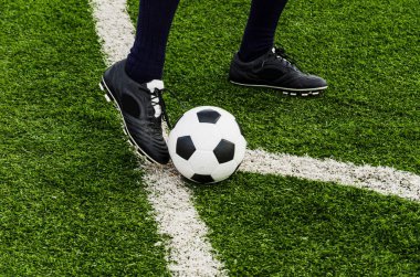Futbol oyuncu tekme futbol futbol.