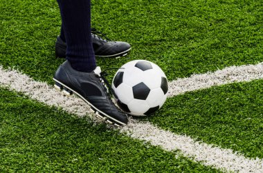 Futbol oyuncu tekme futbol futbol.