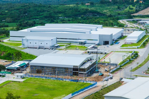 Estates Zone under Construction with Blue Sky field. — Stock Photo, Image