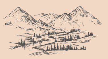 Free Free 75 Mountain Cabin Svg SVG PNG EPS DXF File
