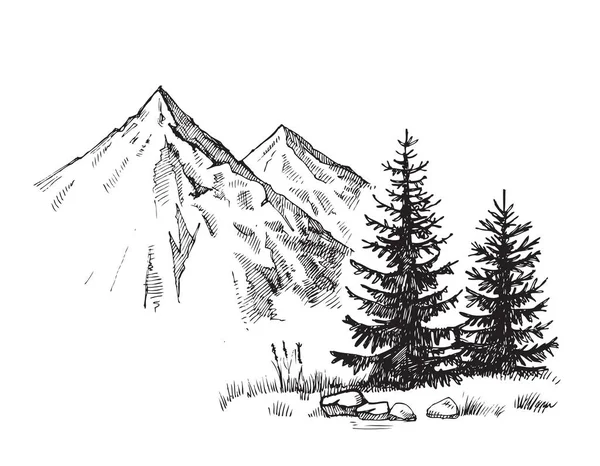 Mountain landscape vector — Stock Vector