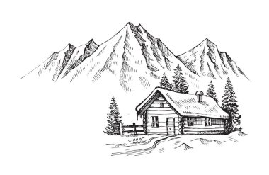 Free Free 75 Mountain Cabin Svg SVG PNG EPS DXF File