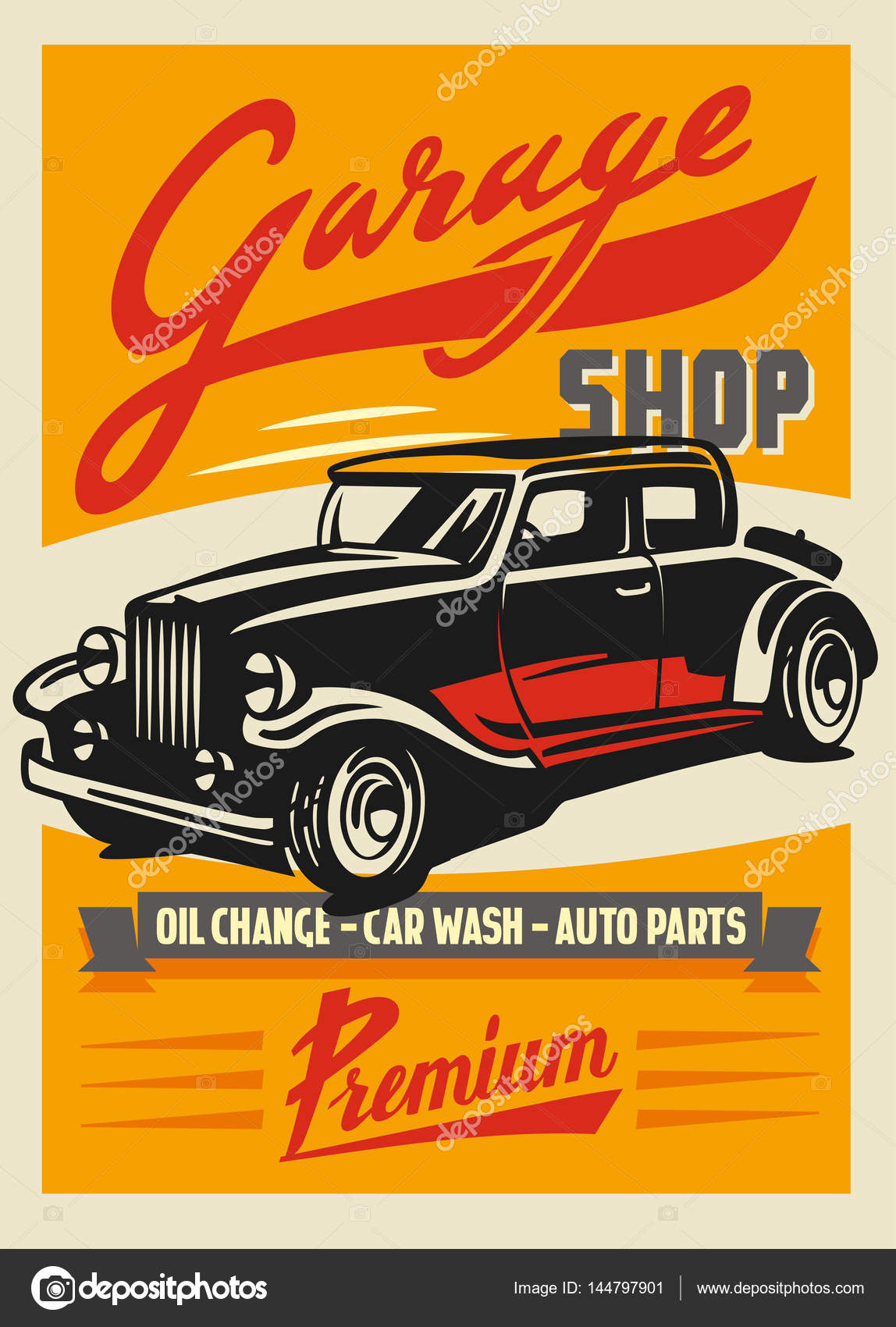 Retro car poster Stock Vector Image by ©bioraven 144797901