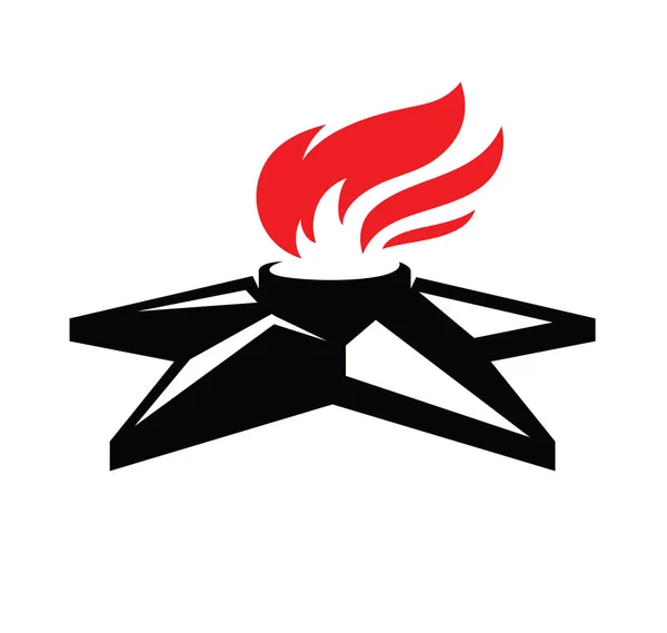 Eternal flame symbol — Stock Vector