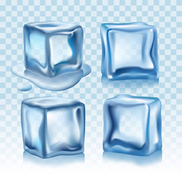 Ice cubes vector