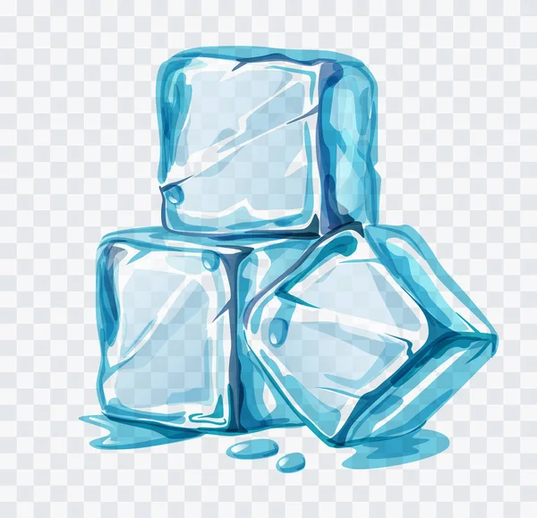 Ice cubes vector — Stock Vector