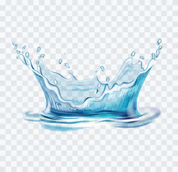 Blue water splash vector — Stock Vector