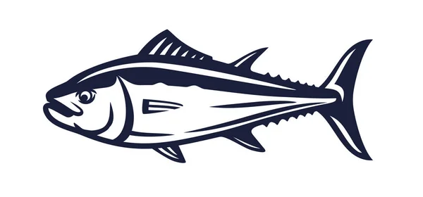 Salmon fish on white — Stock Vector