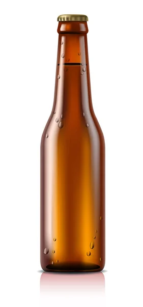 Garrafa de cerveja de vidro — Vetor de Stock