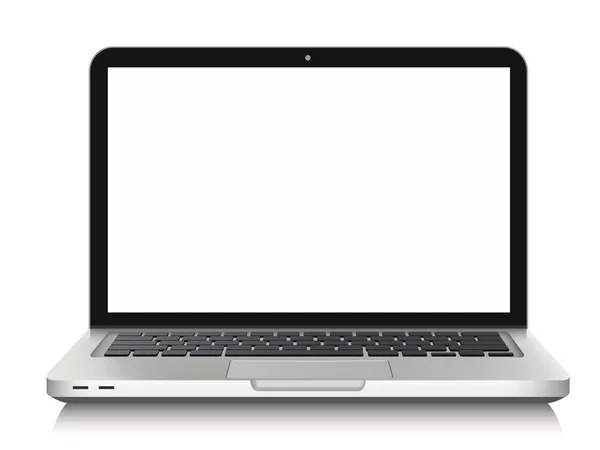 Vektor silber Laptop — Stockvektor