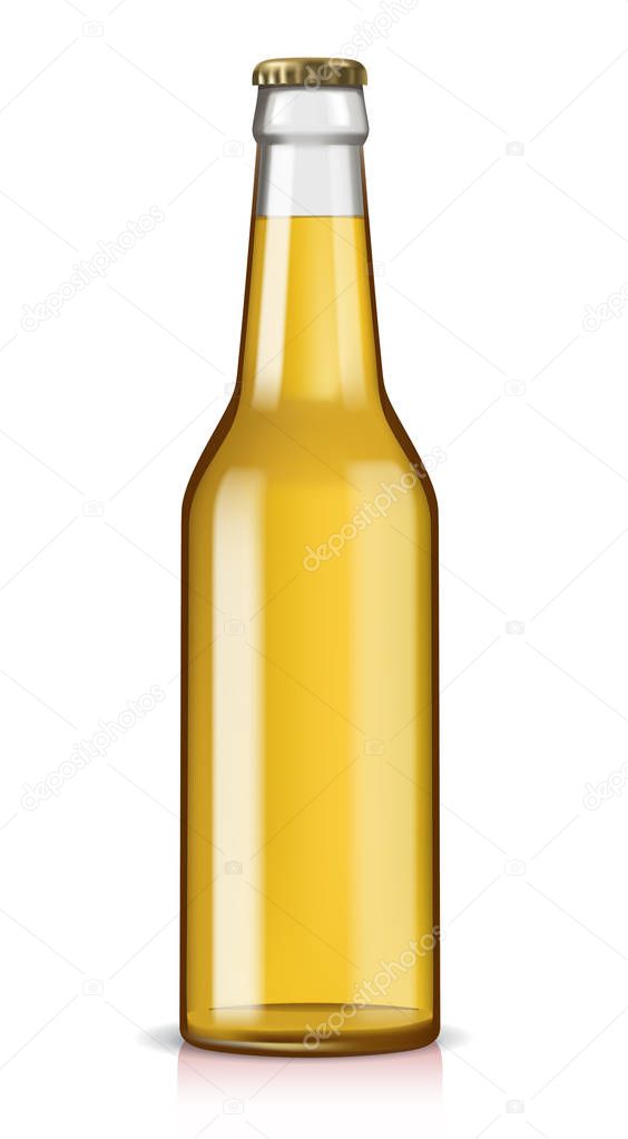 Glass beer bottle