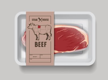 Vektör çizim sığır eti