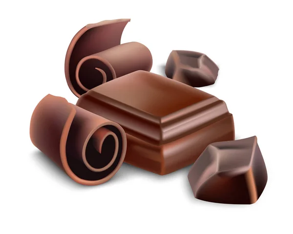 Barra de chocolate con leche — Vector de stock