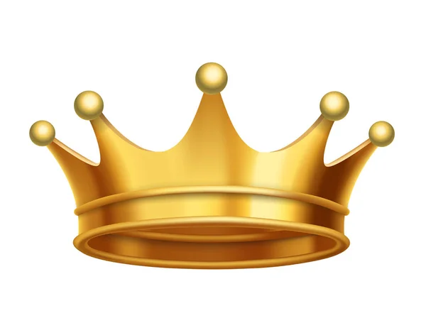 Vector king crown gold — Stock Vector