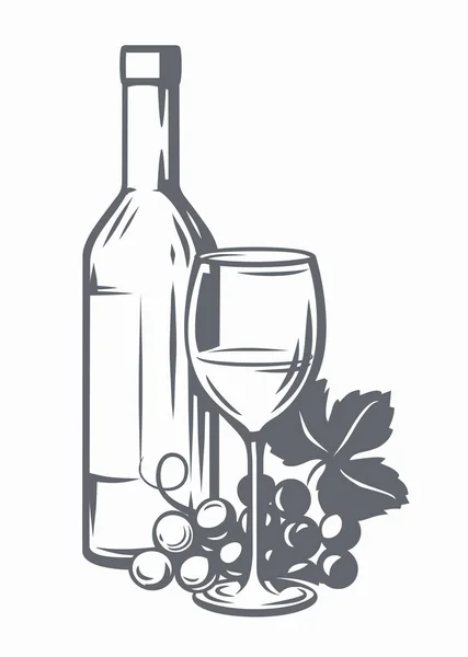 Σκίτσο του κρασιού — Διανυσματικό Αρχείο