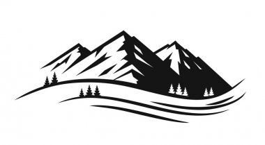 Dağ ve peyzaj vektör