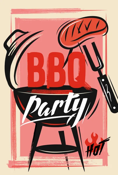 BBQ vecor szablonu — Wektor stockowy