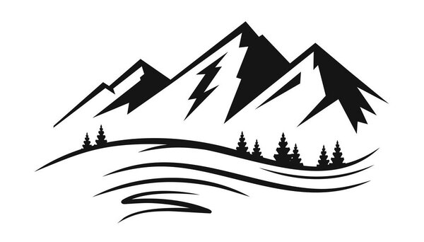 Mountain and landscape vector