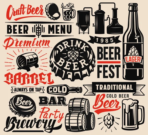 Vector beer badges Stock Illustration