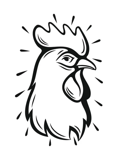 Vector cabeza de gallo — Vector de stock