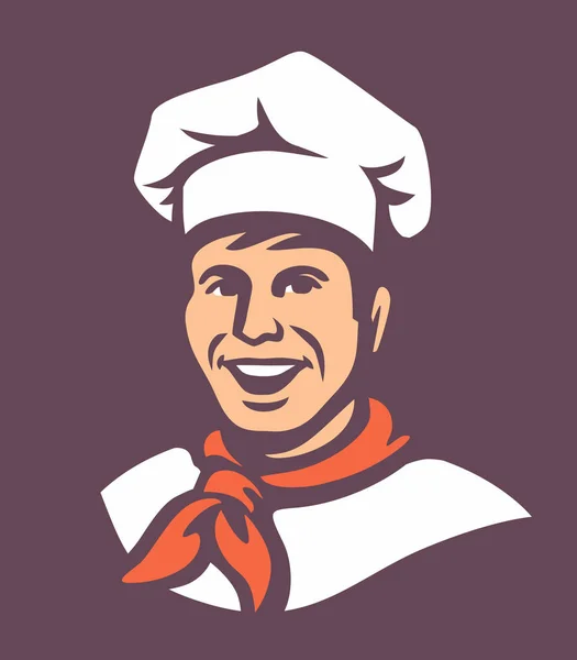 Векторный шеф-повар со шляпой — стоковый вектор