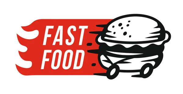 Emblema de comida rápida — Archivo Imágenes Vectoriales