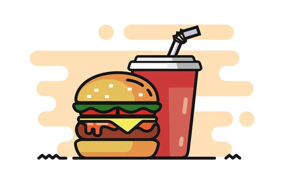 Vetor fast food —  Vetores de Stock
