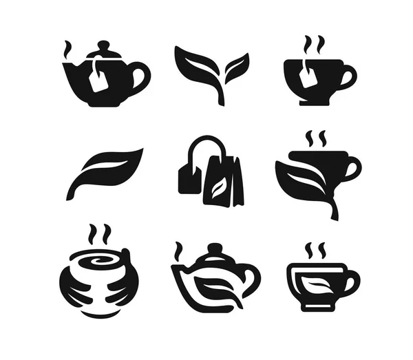 Vetor ícone de chá preto — Vetor de Stock