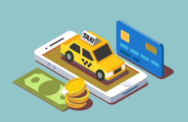 Processus payer taxi — Image vectorielle