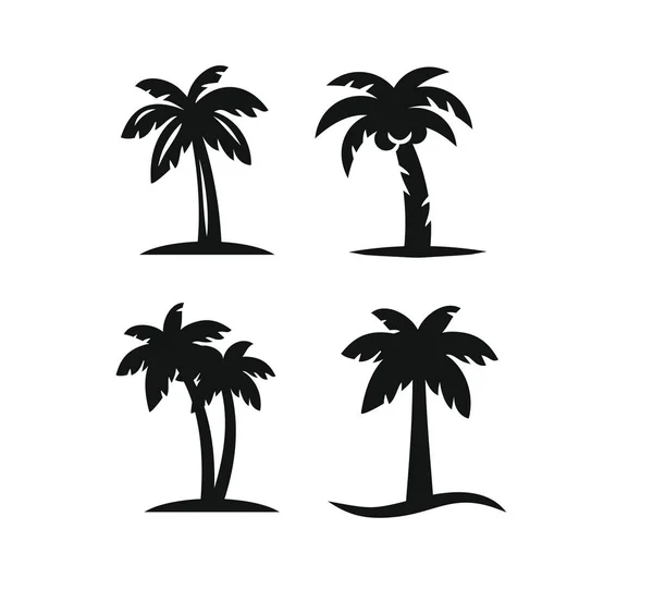 Conjunto de palmeiras — Vetor de Stock