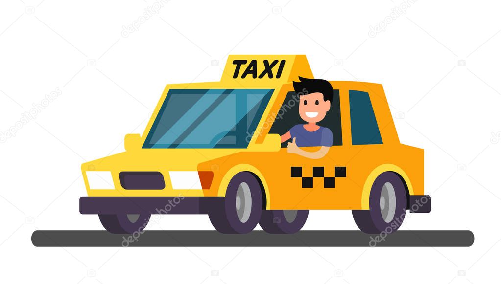 Yellow taxi car