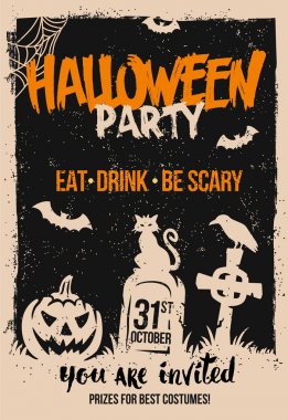 Cadılar Bayramı poster vektör