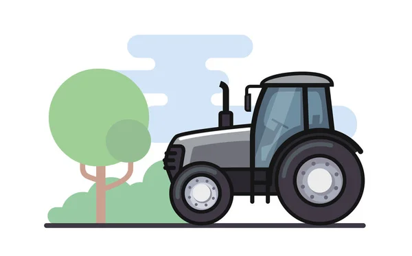 Illustrazione vettoriale di un trattore — Vettoriale Stock