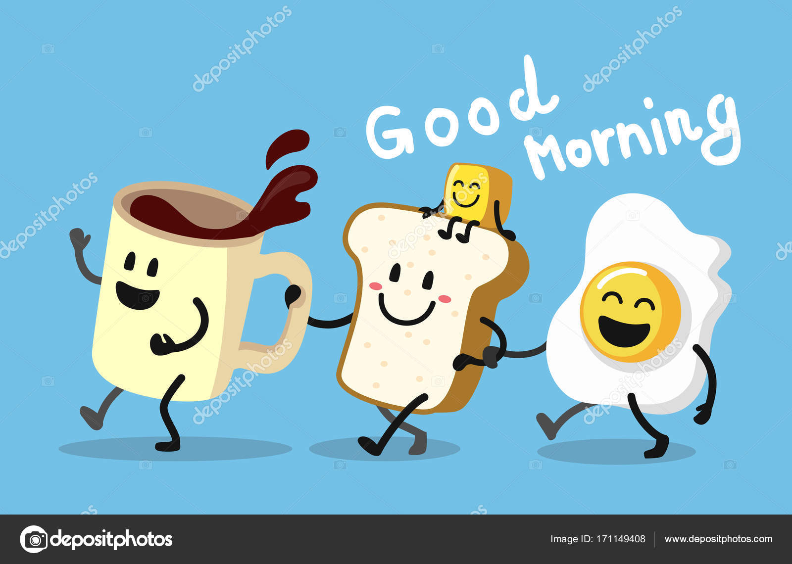 Image vectorielle Petit déjeuner matinal amusant . par ©bioraven - 171149408, image size:1600x1140