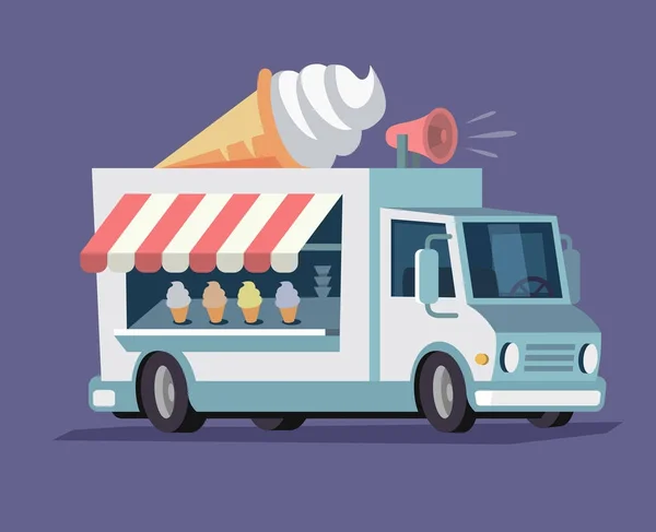 Camión de helados simplificado . — Vector de stock