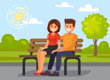 İki park oturma içinde açık havada.