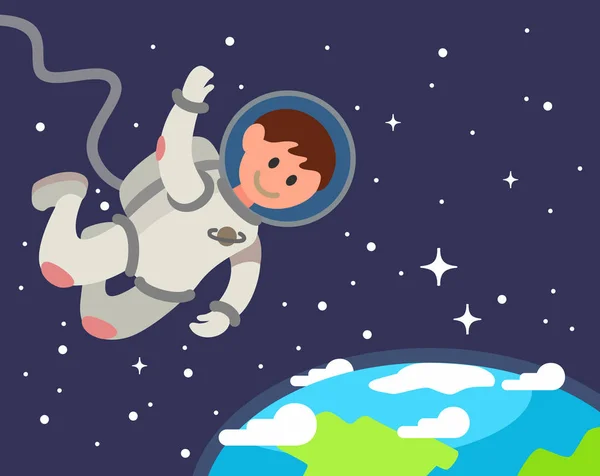 Flotteur astronaute dans l'espace . — Image vectorielle