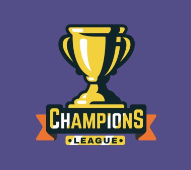 Trophy Kupası ve kurdele ile metin.