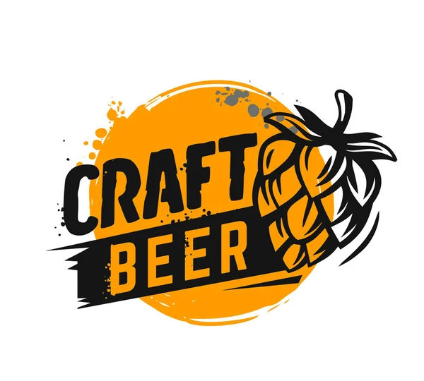 Cartaz de cerveja artesanal — Vetor de Stock
