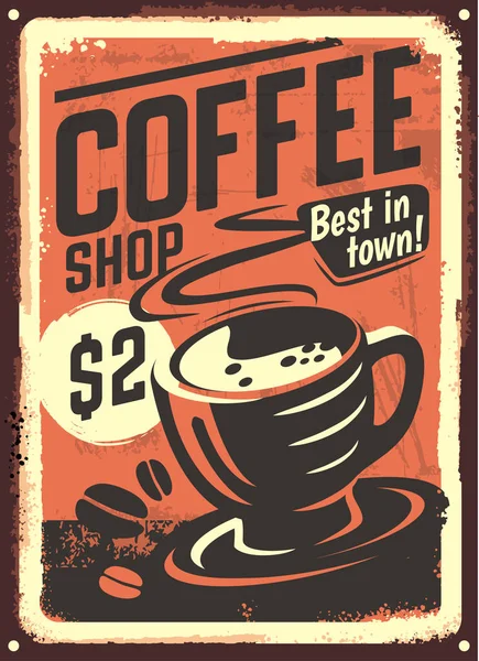 Vintage design Coffee House . — Vettoriale Stock