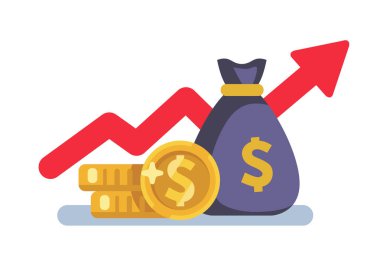 para çantası ile pozitif yukarı çizge