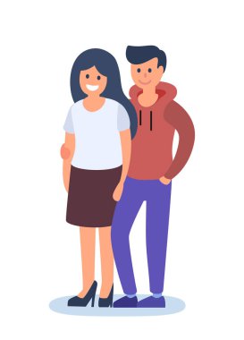 Birkaç genç adam ve kadın