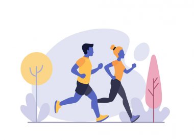 Koşan adam ve kadın