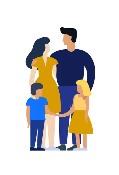 Lycklig ung familj — Stock vektor