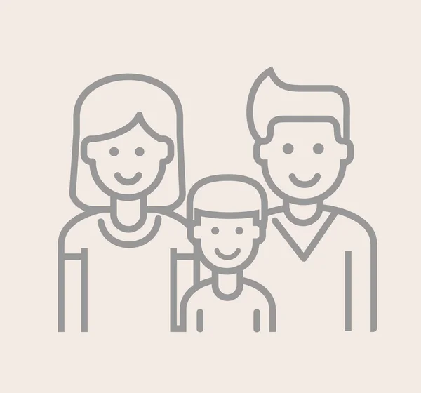 Familie permanent samen — Stockvector