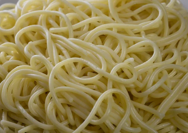 Spaghetti closeup on a plate — 스톡 사진