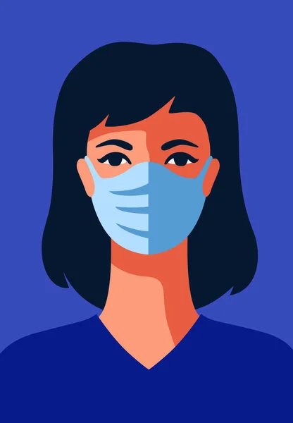 Nurse in protective medical mask — Stock Vector