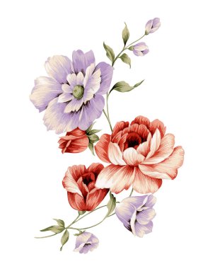 çizim çiçek kümesi 